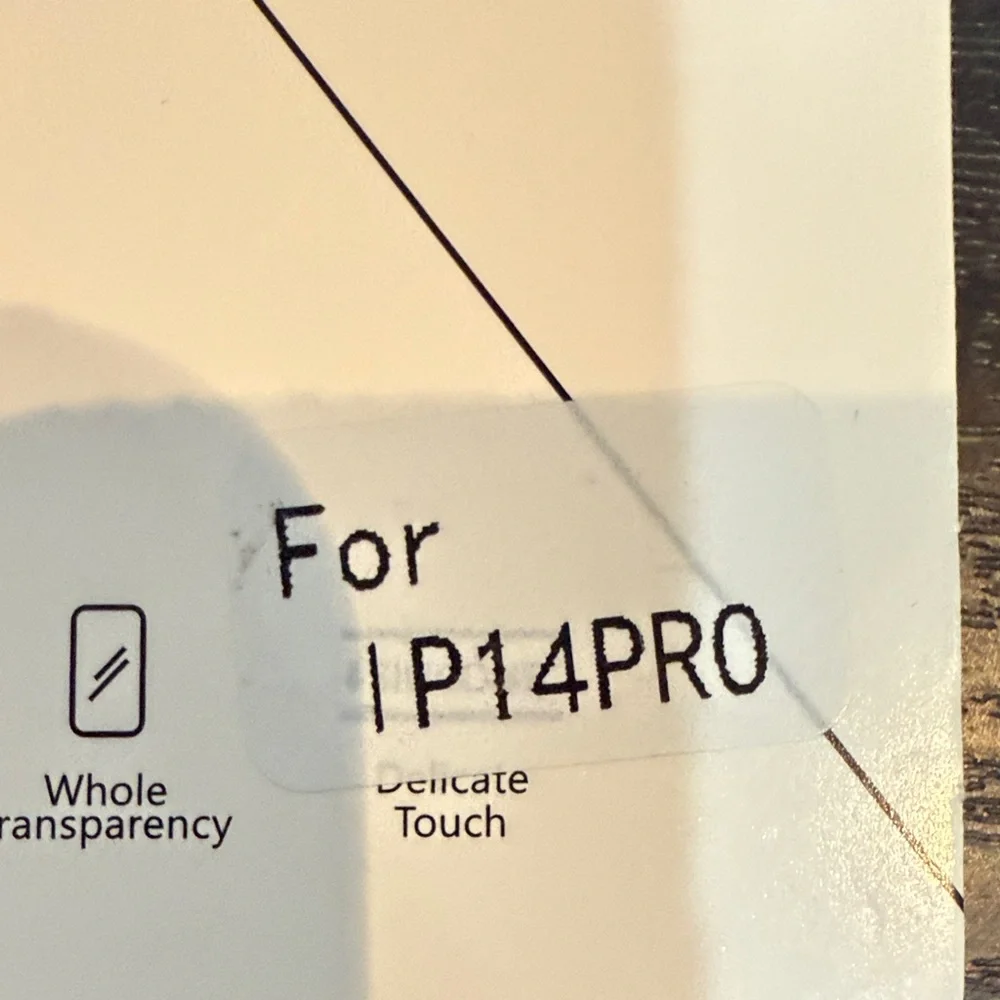 Glass Screen Protector for iPhone 14 Pro - Black